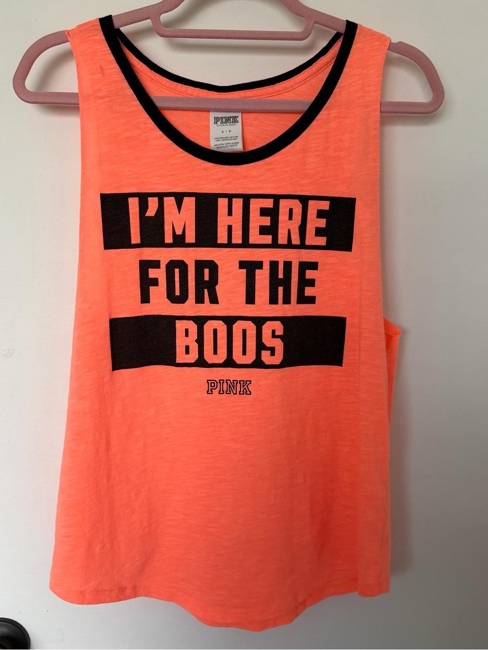 Victoria's Secret PINK 'I'm Here For The Boos' Tank Top Size Small